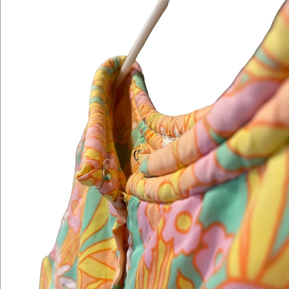 Vintage Stacy Ames Retro floral design mini mini dress/blouse - Picture 4 of 12